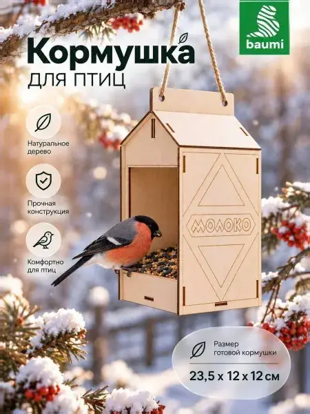 Кормушка для птиц уличная подвесная, конструктор